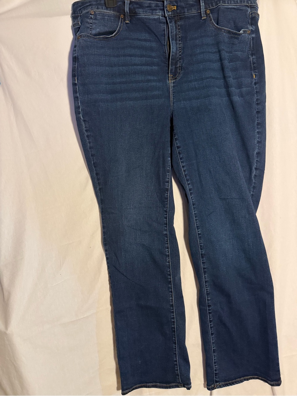 #445 Talbots Straight Leg Jeans in Deep Blue Wash